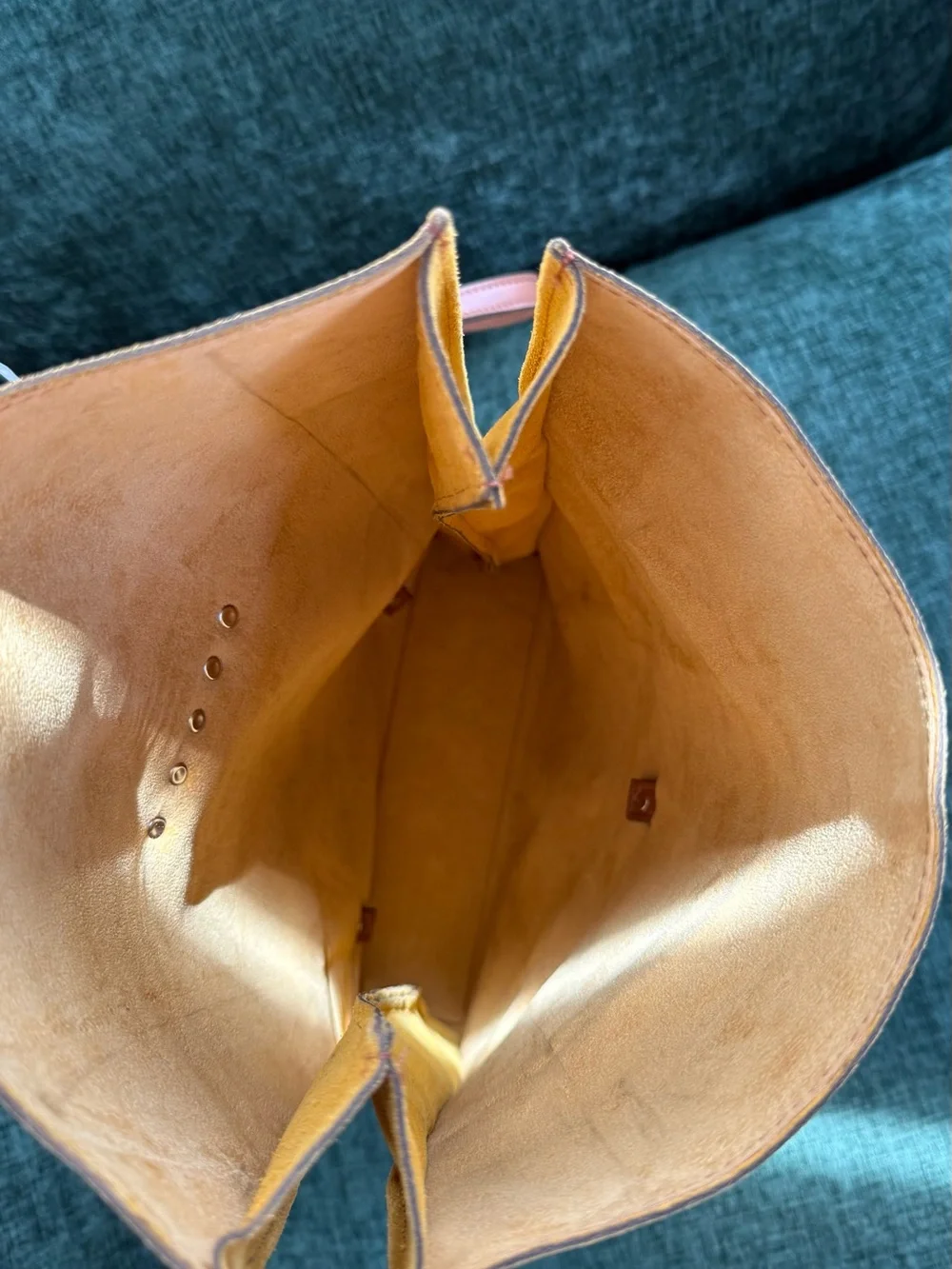 Dallaiti Mustard Suede Backpack with Brown Leather Trim